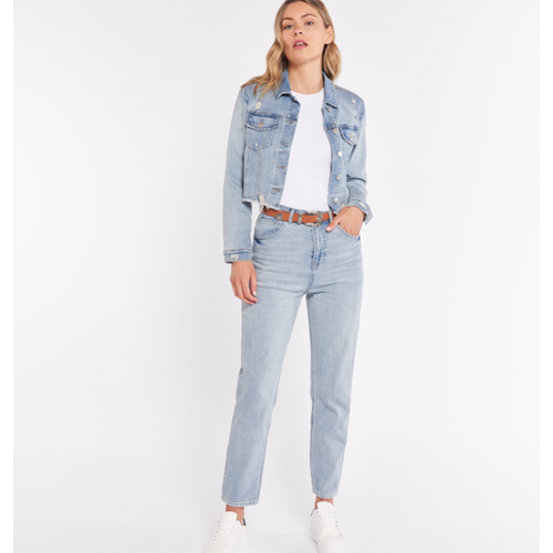 SASS CLOTHING STACEY DISTRESSED CROPPED 