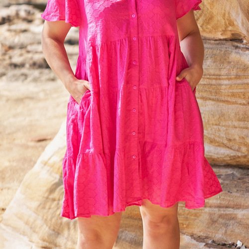 cotton+dresses Hibiscus Cotton Vacation Dress ️ Rich tiered skirt Size:UK4 - (US0) Rhylee Light Yellow Satin H22303