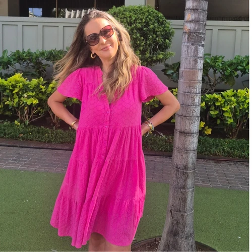 ELISSA DRESS - FUCHSIA