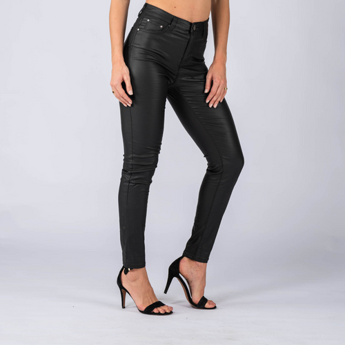 Faux Leather Wet Look Jeans Australia Wakee Wax Wet Look High Rise