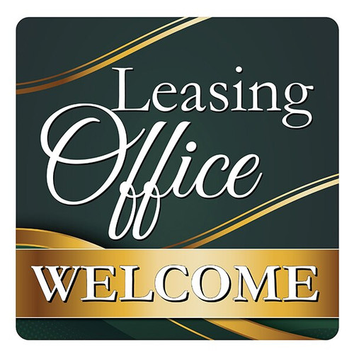 Leasing Office (Welcome) Aluminum Sign - 18" x 18"