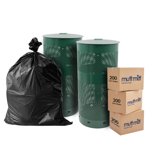 Bundle 2 Waste Cans with 600 Can Liners