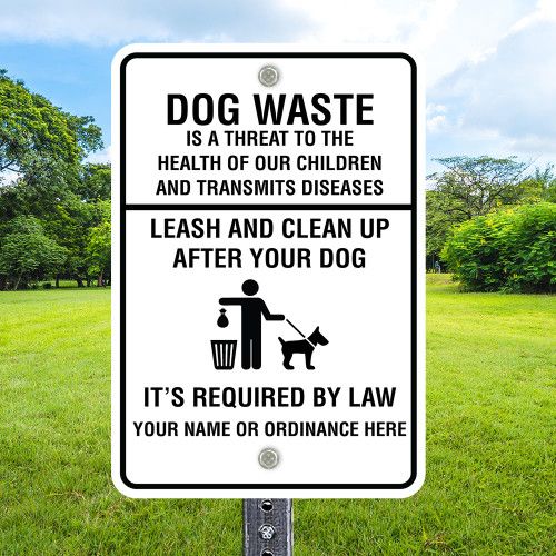 Custom Dog Sign: Health of Children - 12"x 18" Aluminum Sign