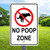 No Poop Zone Sign 12"x 18" Aluminum