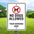 Custom Dog Sign: No Dogs Allowed - 12"x 18" Aluminum Sign