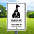 Custom Dog Sign: Clean Up After Your Pet - 12"x 18" Aluminum Sign