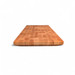 alt="Side profile view of the maple chopping board showing the deep 2.5cm undercut chamfer that serves as a continuous handle around the board."