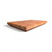 alt="Angled view of a modern American Maple end-grain cutting board featuring a 45-degree chamfered bottom edge that creates a floating effect."