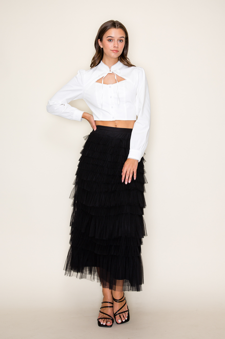 Onyx Ruffle Midi Onyx Ruffle Midi