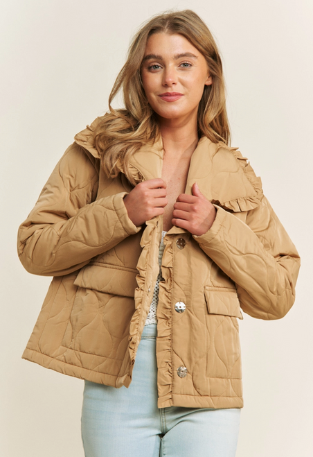 Ruffle Puffer Jacket