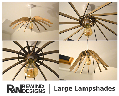 Rewind Designs large scandinavian style spine lampshades various styles