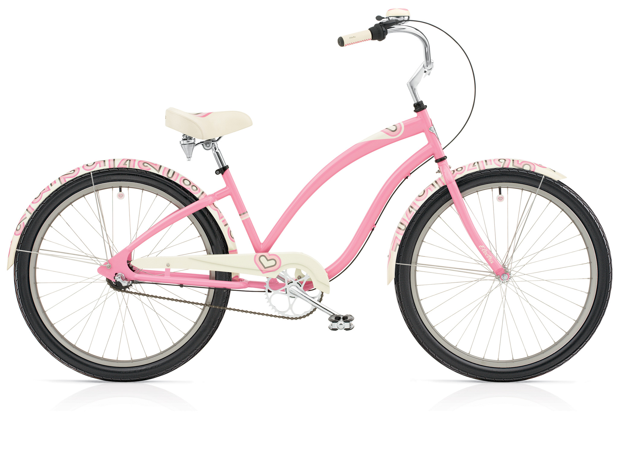 Pink shop townie bike