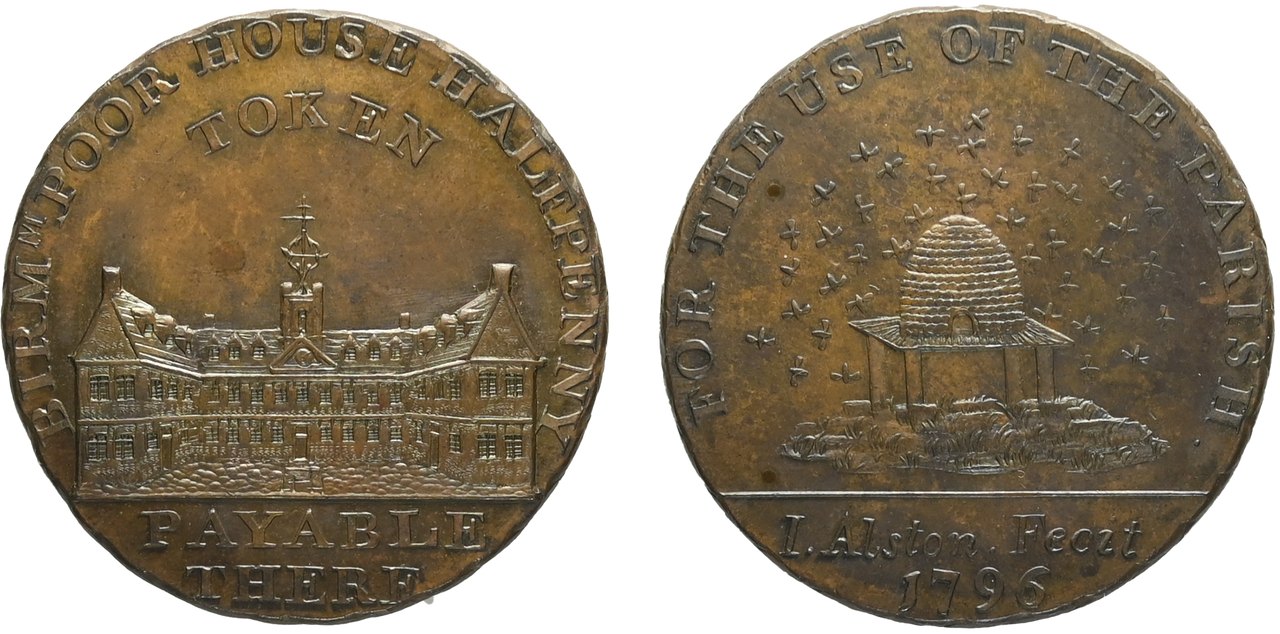 James Alston, Copper Halfpenny, 1796 (D&H Warwickshire 63) - Gary