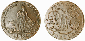 R. L. T. & Co. Copper 1/2d, 1792 (Dublin 369bis)