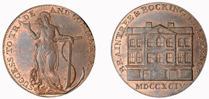 William Goldsmith, Commercial Halfpenny, 1794  (D&H Essex 4)