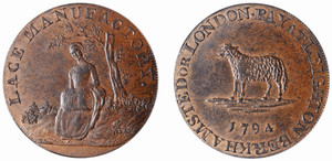 Chambers, Langston, Hall & Co., Copper 1/2d, 1794 (D&H Bedfordshire 3c)