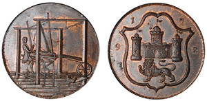 John Harvey, Copper Halfpenny, 1792 (D&H Norfolk 40)