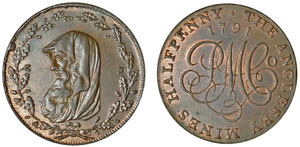Parys Mine Company, Commercial Halfpenny, 1791 (D&H Anglesey 387)
