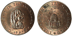 Peter Kempson, Copper Farthing, 1795 (D&H Cambridgeshire 36)