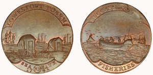 Lowestoft Copper Halfpenny, 1795 (D&H Suffolk 37)