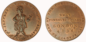 Thomas Hall, Copper Halfpenny, 1795 (D&H Middlesex 315)