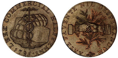 Peter Kempson, Copper Halfpenny, 1793  (D&H Staffordshire 10) 