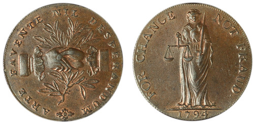 William Lutwyche, Copper Halfpenny, c1794 (D&H Staffordshire 17)