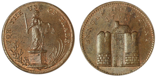 Samuel Prentice, Copper Penny, 1796  (D&H Suffolk 3)