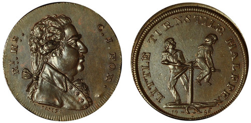 Thomas Spence, Copper Halfpenny Mule, 1796  (D&H Middlesex 771) 