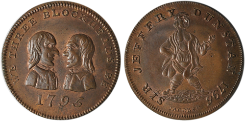 Matthew Denton, Copper Farthing, 1795  (D&H Middlesex 1057) 