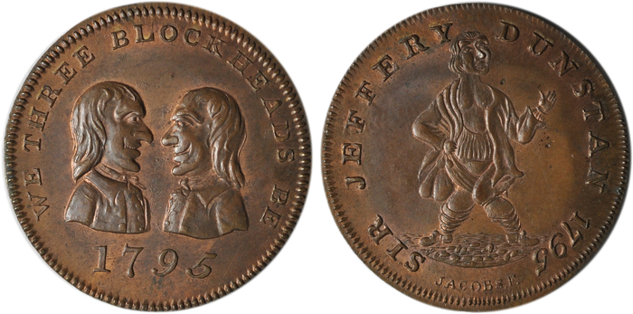 Matthew Denton, Copper Farthing, 1795 (D&H Middlesex 1057) - Gary
