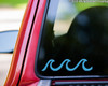 Waves vinyl decal sticker 5" x 1" Beach Water Surfing