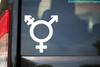 Transgender Symbol Sign Vinyl Decal - Gender Identity Icon - Die Cut Sticker