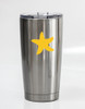 Starfish vinyl decal featuring a simple five-arm sea star silhouette for beach ocean coastal and nautical decor