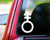 Androgynous Gender Symbol Sign vinyl decal sticker 5" x 2.75" Androgyny