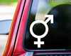 INTERSEX GENDER SYMBOL Vinyl Sticker - Hermaphrodite Androgyny Sign - Die Cut Decal