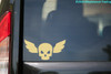 WINGED SKULL Vinyl Decal Sticker 5" x 2.5" Military Special Forces Airborne Wings