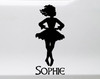 Irish Dancer Girl with Personalized Name - Step Dancing - Die Cut Sticker