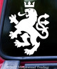 HERALDIC LION v1 Vinyl Decal Sticker 8" x 6" Coat of Arms Heraldry Charge