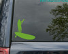 SUP Stand Up Paddle Board Vinyl Decal -  Paddling WOMAN - Die Cut Sticker