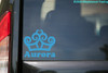 TIARA PRINCESS CROWN with Custom Name Vinyl Decal Sticker 5" x 5" Personalized