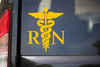 RN with Caduceus Symbol Vinyl Decal - Registered Nurse LPN - Die Cut Sticker
