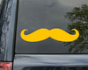 Classic curled handlebar mustache silhouette vinyl decal