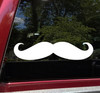 Classic curled handlebar mustache silhouette vinyl decal