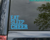 EAT SLEEP CHEER Vinyl Sticker - Cheerleader Varsity Cheerleading - Die Cut Decal