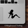 Classic Mudflap Girl vinyl decal featuring a reclining female pinup silhouette