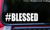 #BLESSED Vinyl Decal Sticker 6" x 1.5" Hashtag Blessed