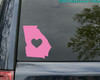 Georgia Heart Vinyl Decal - Home State Love GA - Die Cut Sticker