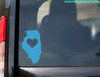 ILLINOIS HEART State Vinyl Decal Sticker 6" x 3.5" Love IL