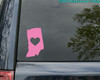 INDIANA HEART State Vinyl Decal Sticker 6" x 4" Love IN